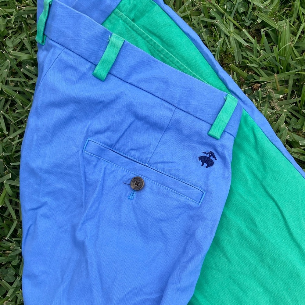 Blue and Green Men's Brooks Brothers Pants